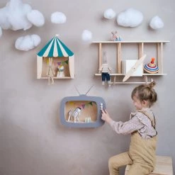 Up Warsaw Circus Wooden Shelf - Ocean Green Shelving