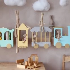 Shelving Up Warsaw The Fantasy Express Train Shelf - Pastel Grey