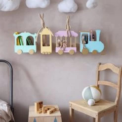 Up Warsaw The Fantasy Express Train Shelf - Pastel Pink