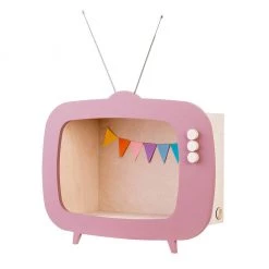 Shelving Up Warsaw Kids TV Wooden Shelf - Dusty Pink