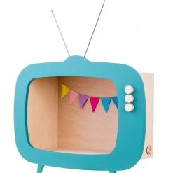 Up Warsaw Kids TV Wooden Shelf - Ocean Green
