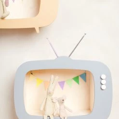 Shelving Up Warsaw Kids TV Wooden Shelf - Dusty Grey 12 Shelving Up Warsaw Kids TV Wooden Shelf - Dusty Grey