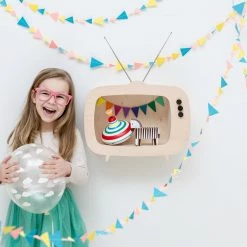 Shelving Up Warsaw Kids TV Wooden Shelf - Wooden