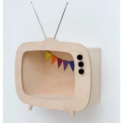 Shelving Up Warsaw Kids TV Wooden Shelf - Wooden