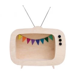 Shelving Up Warsaw Kids TV Wooden Shelf - Wooden