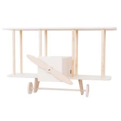 Up Warsaw Airplane Wooden Shelf - White