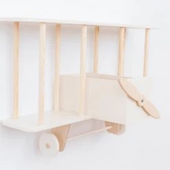 Up Warsaw Airplane Wooden Shelf - White