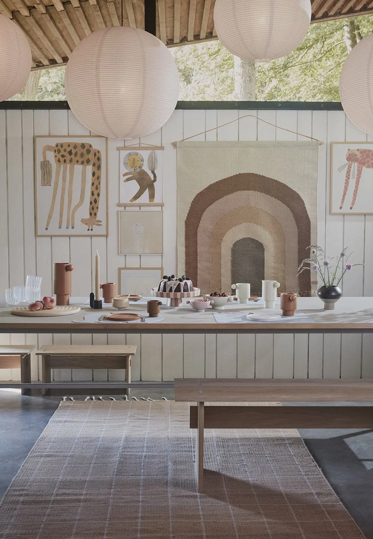 Prints & Wall Art OYOY Follow The Rainbow Wall Rug In Choko 4 Prints & Wall Art OYOY Follow The Rainbow Wall Rug In Choko