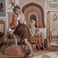 OYOY Rainbow Rug In Choko 11 OYOY Rainbow Rug In Choko