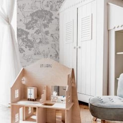 Dekornik Kids Wallpaper Woodland Animals - White Wallpaper