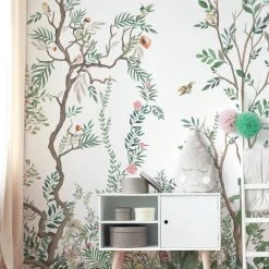 Photowall Kids Custom Wall Mural - Woodland Birds