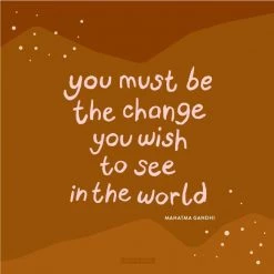 Prints & Wall Art Bold Bunny - You Must Be The Change Print