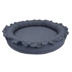 Playnests & Playmats Cotton & Sweets Linen Junior Nest - Graphite