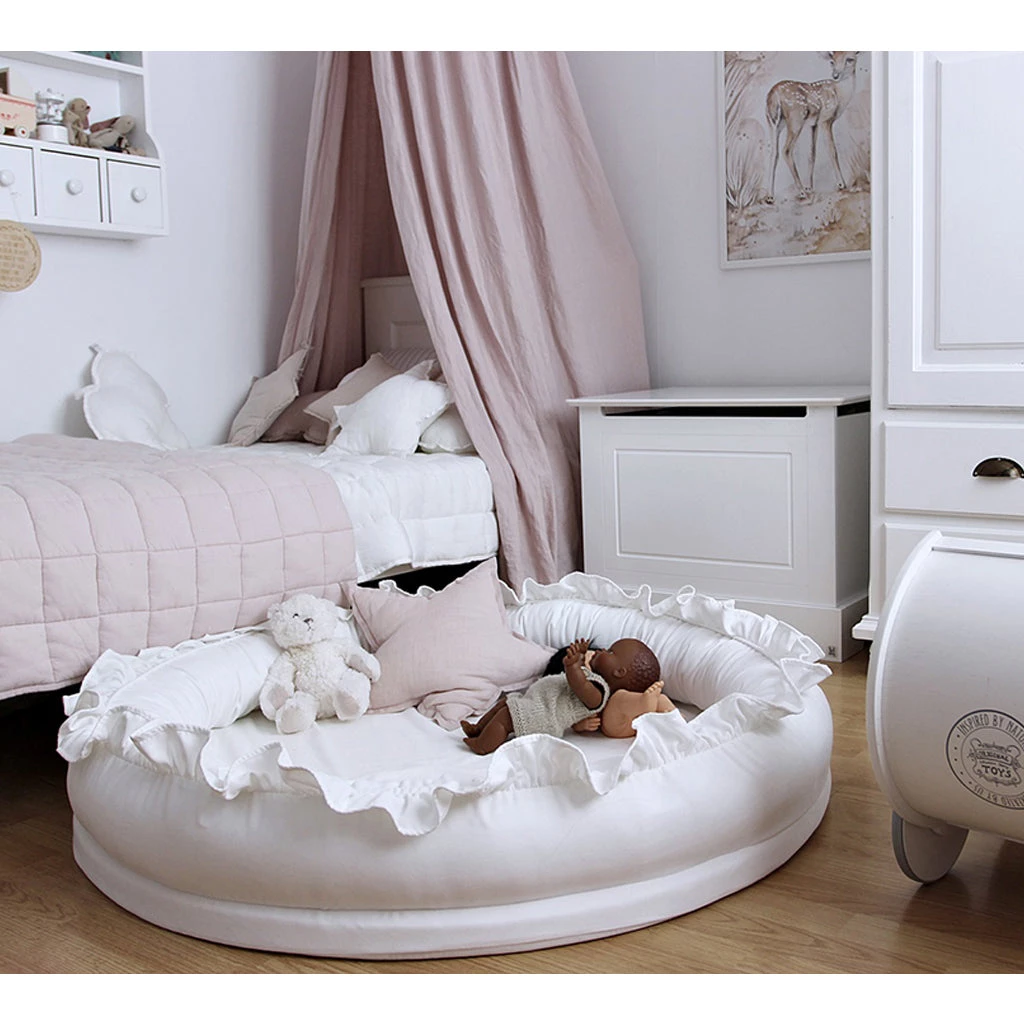 Cotton & Sweets Linen Junior Nest - White 9 Cotton & Sweets Linen Junior Nest - White