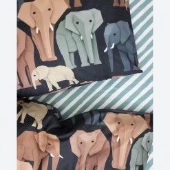 STUDIO DITTE Fitted Single Sheet Stripe Blue - 90 X 200 Cm