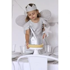 COTTON & SWEETS Gifts For Kids 3 Years + Linen Magic Wand - Light Grey