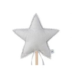 COTTON & SWEETS Gifts For Kids 3 Years + Linen Magic Wand - Light Grey