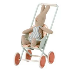 Maileg Micro Stroller - Sky Blue NEW ARRIVALS