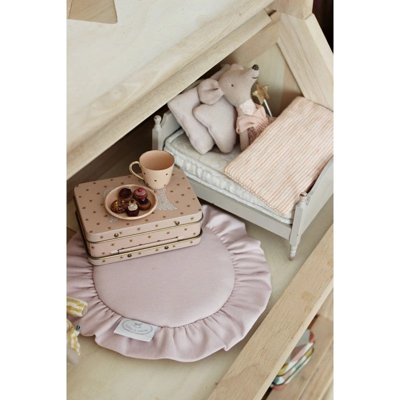 COTTON & SWEETS Mini Doll House Playmat With Ruffles - Powder Pink 6 COTTON & SWEETS Mini Doll House Playmat With Ruffles - Powder Pink