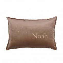 MALOMI KIDS NEW ARRIVALS Personalised Luxury Velvet Cushion - Latte