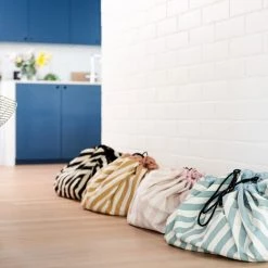 Play & Go Storage Bags Play & Go Toy Storage Bag - Stripes Green